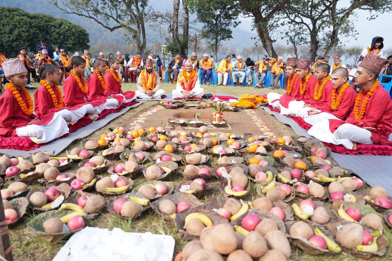 ऐतिहासिक श्रीगण्डकी शत (सय) कुण्डीय गायत्री कोटिहोम विराट् ज्ञान महायज्ञ –२०८२ को पूर्वसन्ध्यामा भूमि पूजन सम्पन्न